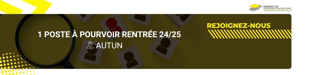 Nous recrutons : 1 offre à pourvoir à Autun rentrée 24/25 !