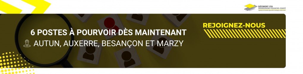 Nous recrutons : 6 offres à pourvoir à  Autun, Auxerre, Besançon et Marzy